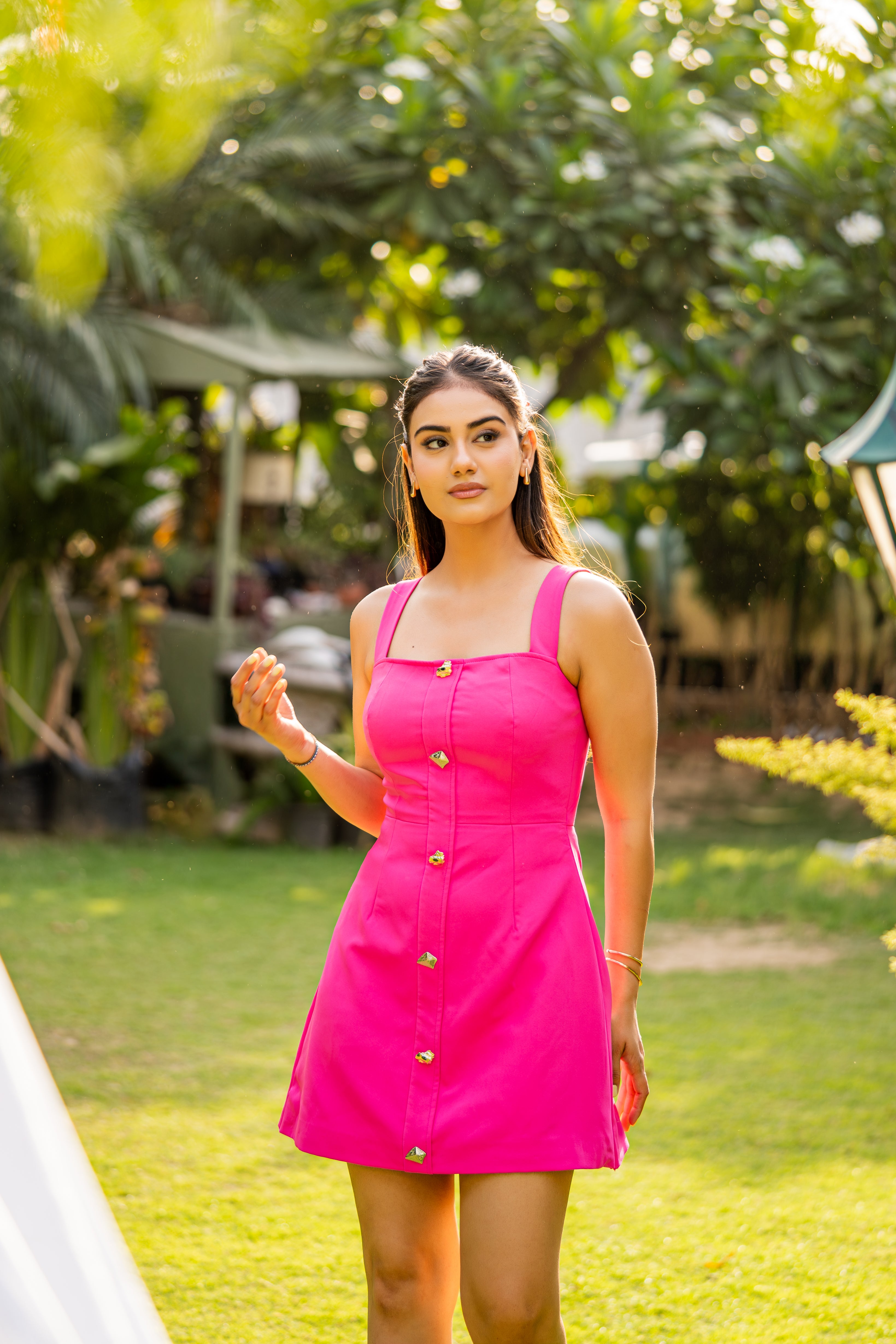Pink short dress